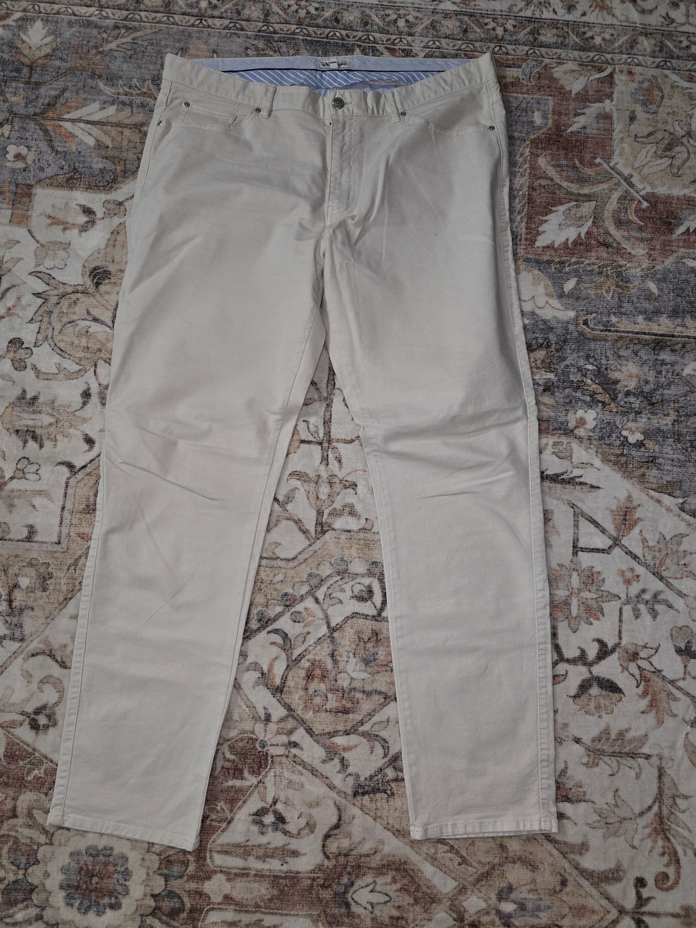 Peter Millar Slim Straight Jeans In Stone
